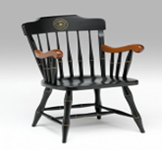 Captains Chair Silk Screen in Black and Cherry